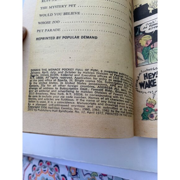 Dennis The Menace "Pocket Full Of Fun!" No. 12 Comic Book By Hank Ketcham - Picture 3 of 12